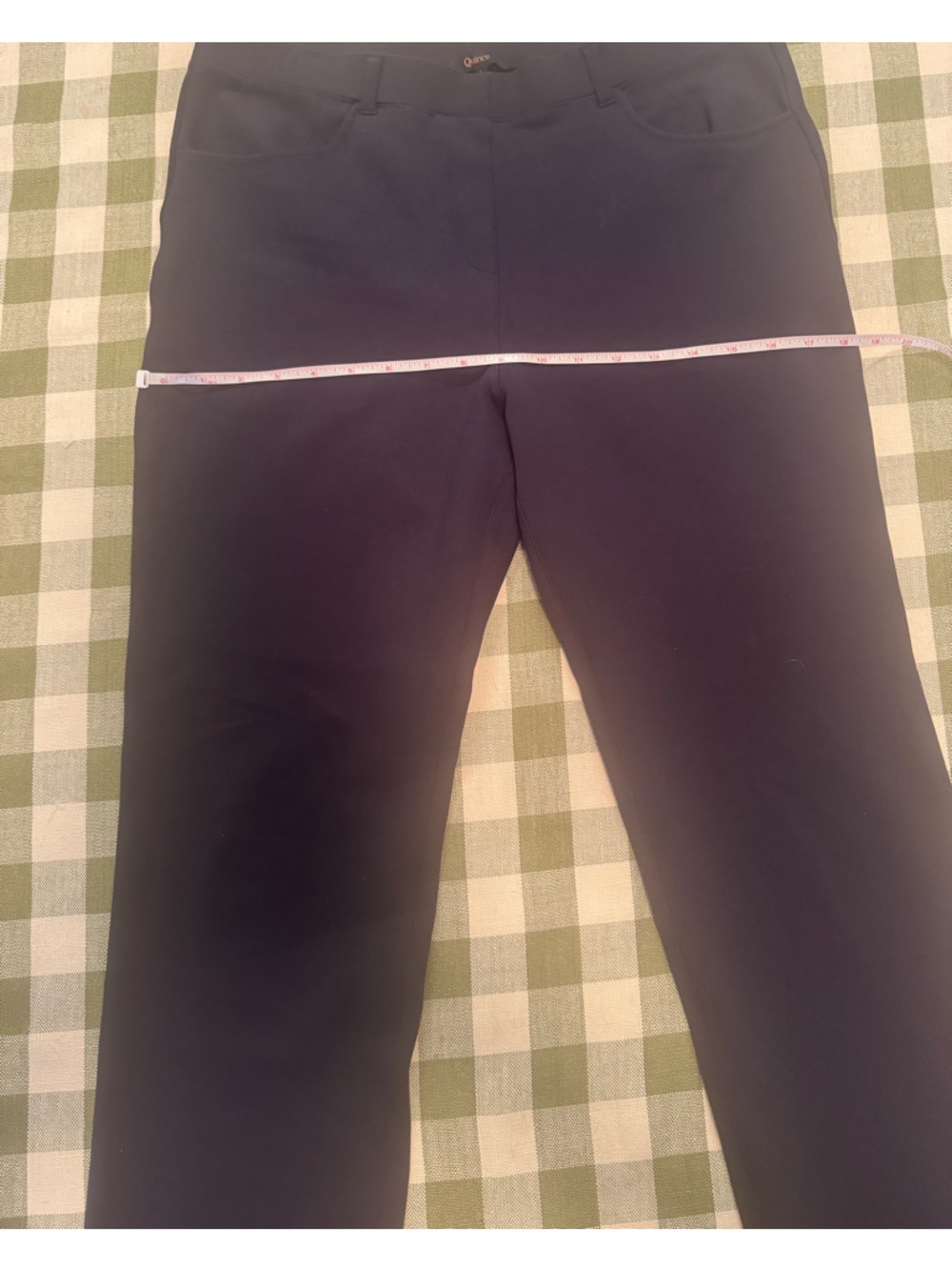 Quince Navy Ultra-Stretch Straight-Leg Ponte Pants - Picture 13 of 15